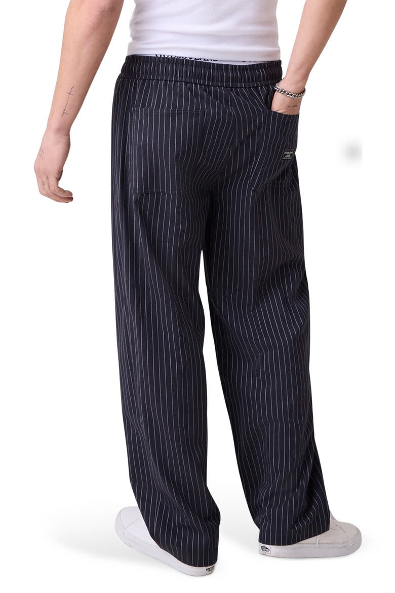 Pinstripe Elastic Waist Pants, Alternate, color, SB0T-DARK