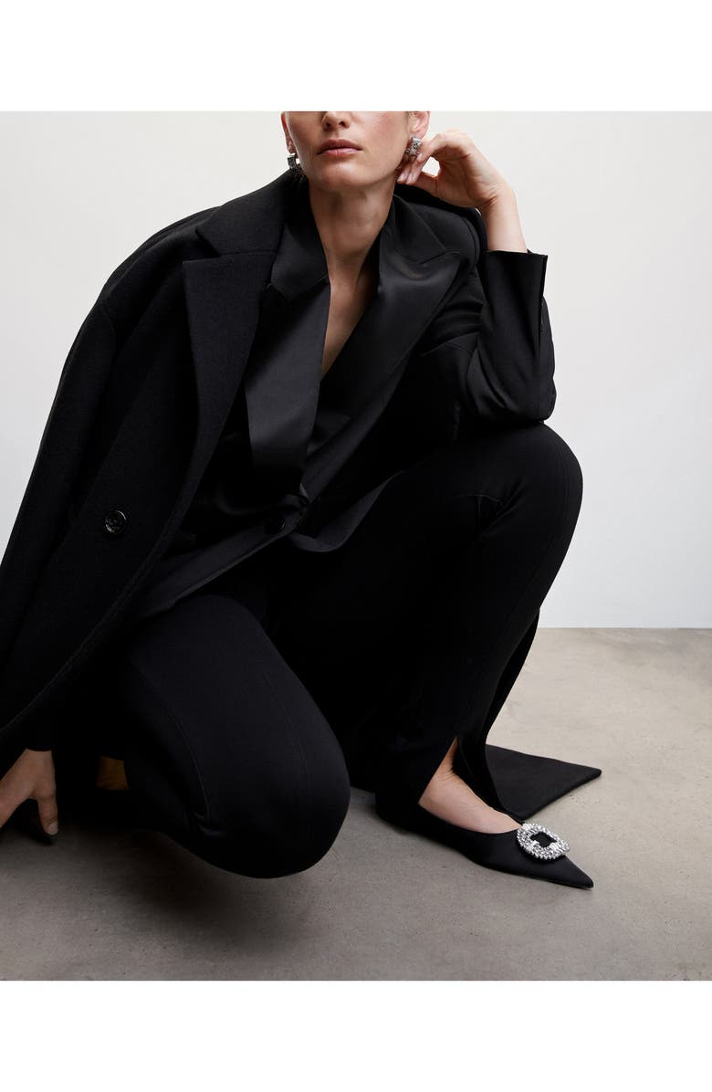 MANGO Slit Hem Leggings, Alternate, color,