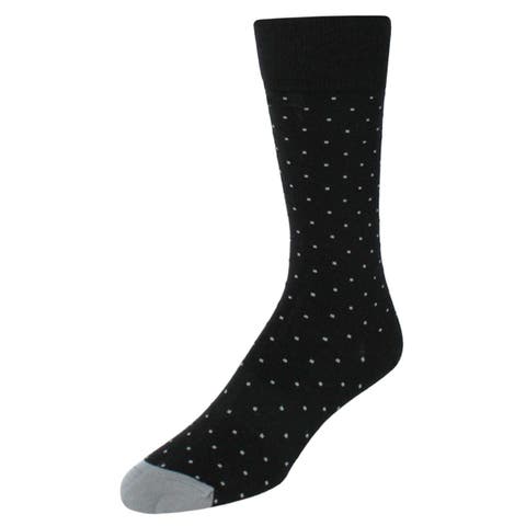 Pierre Polka Dot Mid-Calf Pima Cotton Socks (1 Pair)
