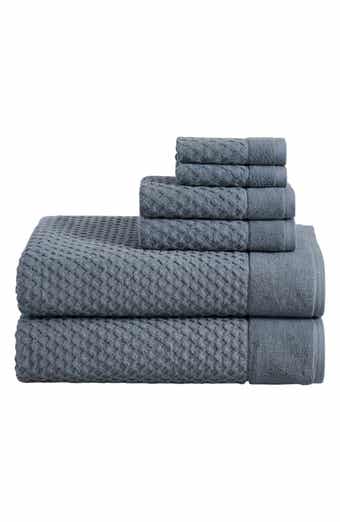 Diamond Waffle Texture 6-Piece Towel Set