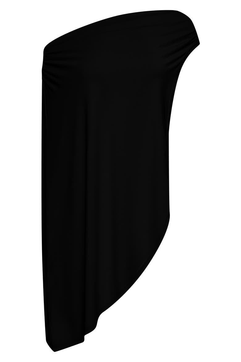 Reborn Asymmetric Poncho, Alternate, color, NOIR