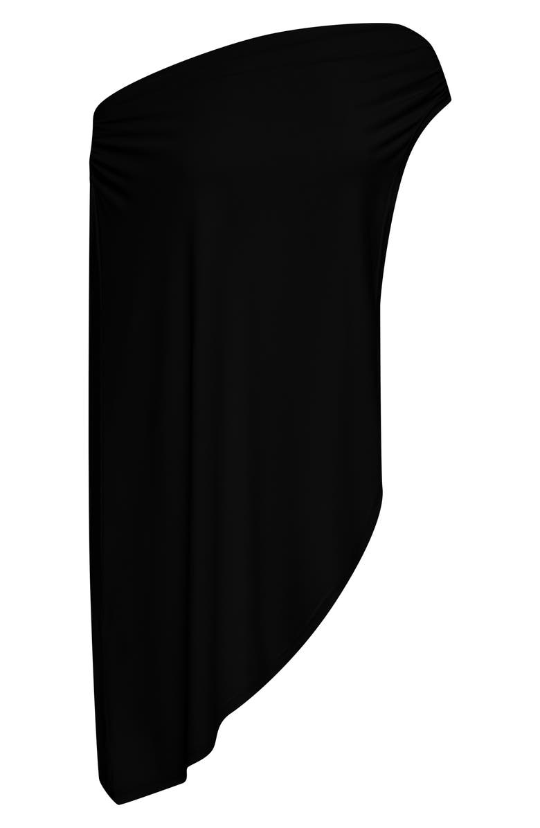 LIONESS Reborn Asymmetric Poncho, Alternate, color, Noir