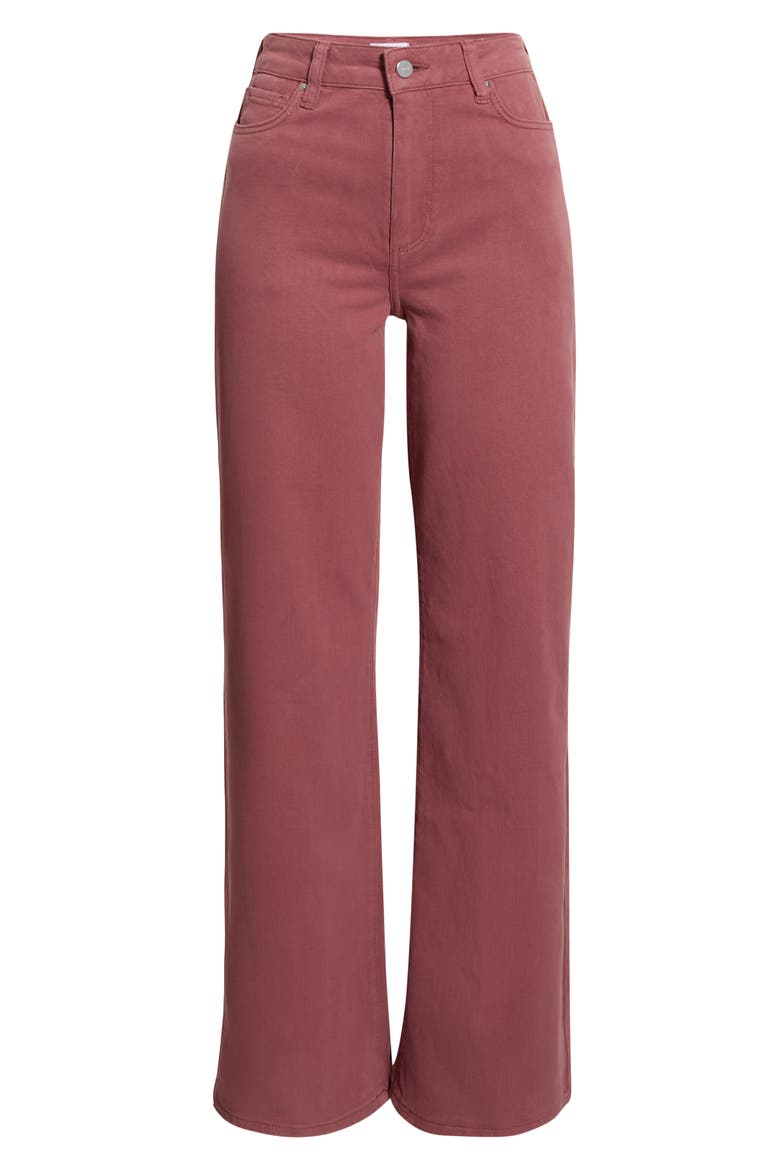 Anessa High Waist Wide Leg Jeans, Alternate, color, VINTAGE BRICK BERRY