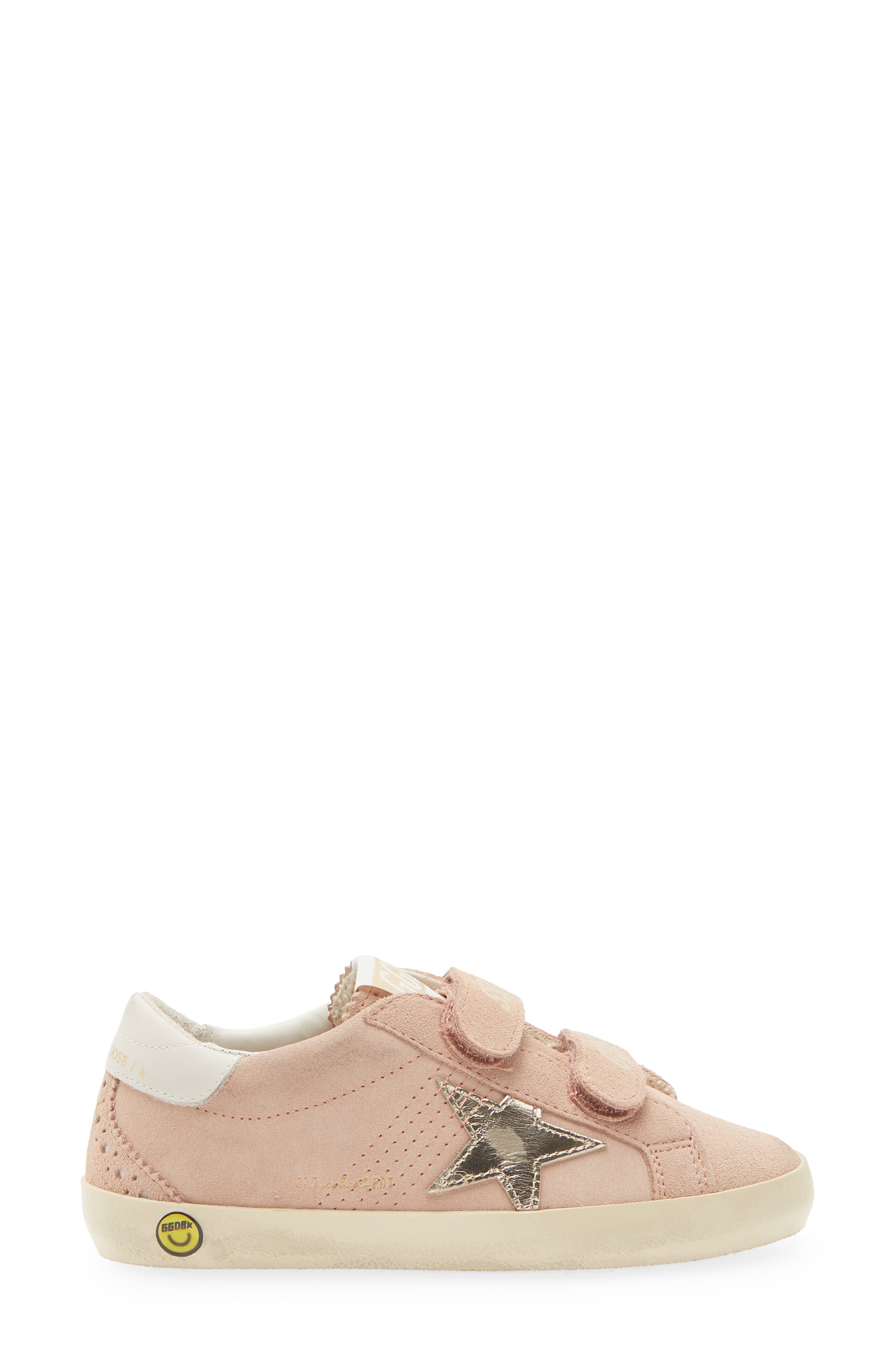 Kids' Old School Sneaker, Alternate, color, PINK/ PLATINUM/ WHITE