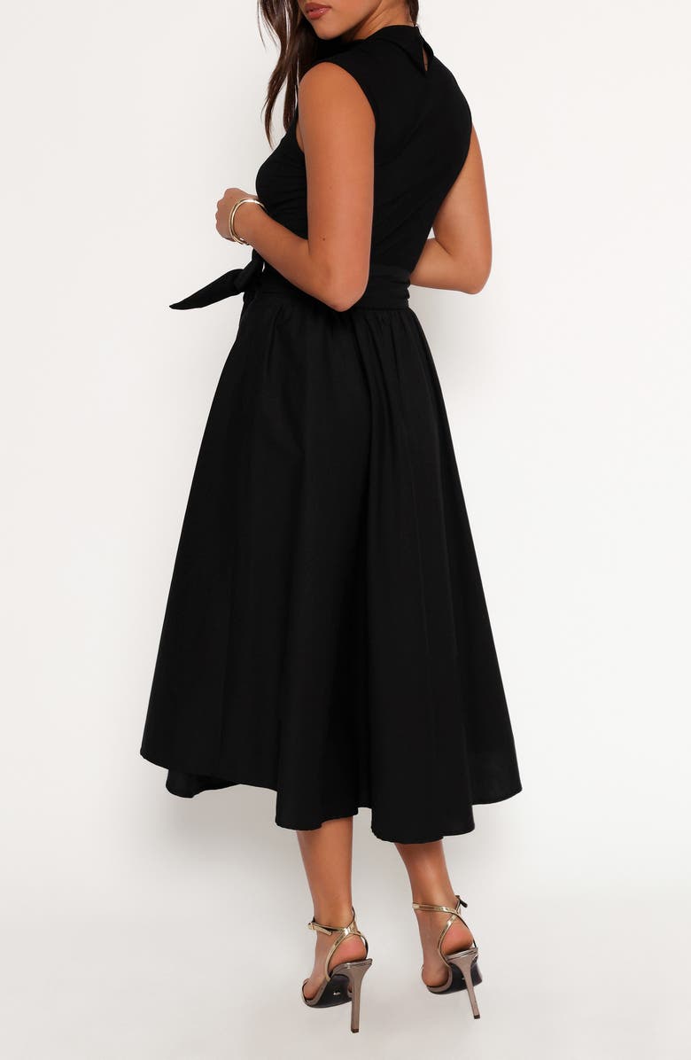 Petal & Pup Alessandra Midi Skirt, Alternate, color, Black