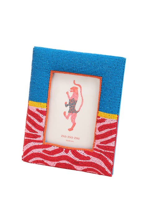 Dadri Decorative  Beaded Wood Frame 8X7 In