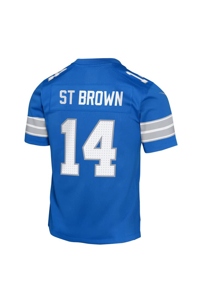 Nike Youth Nike Amon-Ra St. Brown Blue Detroit Lions Team Player Game Jersey, Alternate, color, Blue