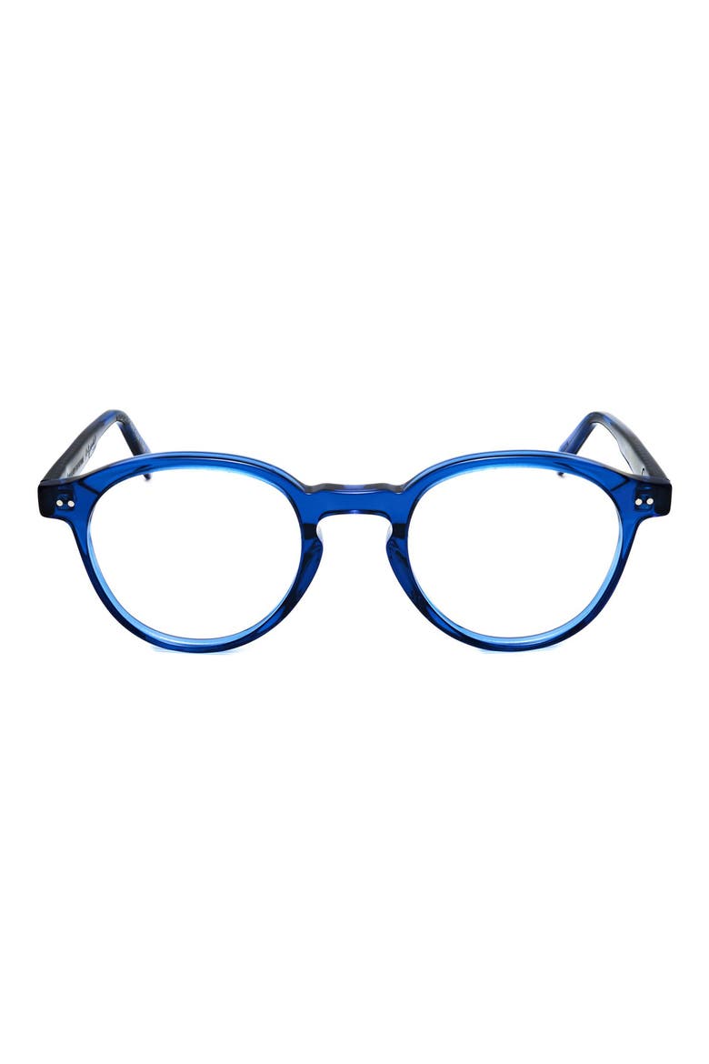 58mm Round Optical Glasses, Main, color, BLUE