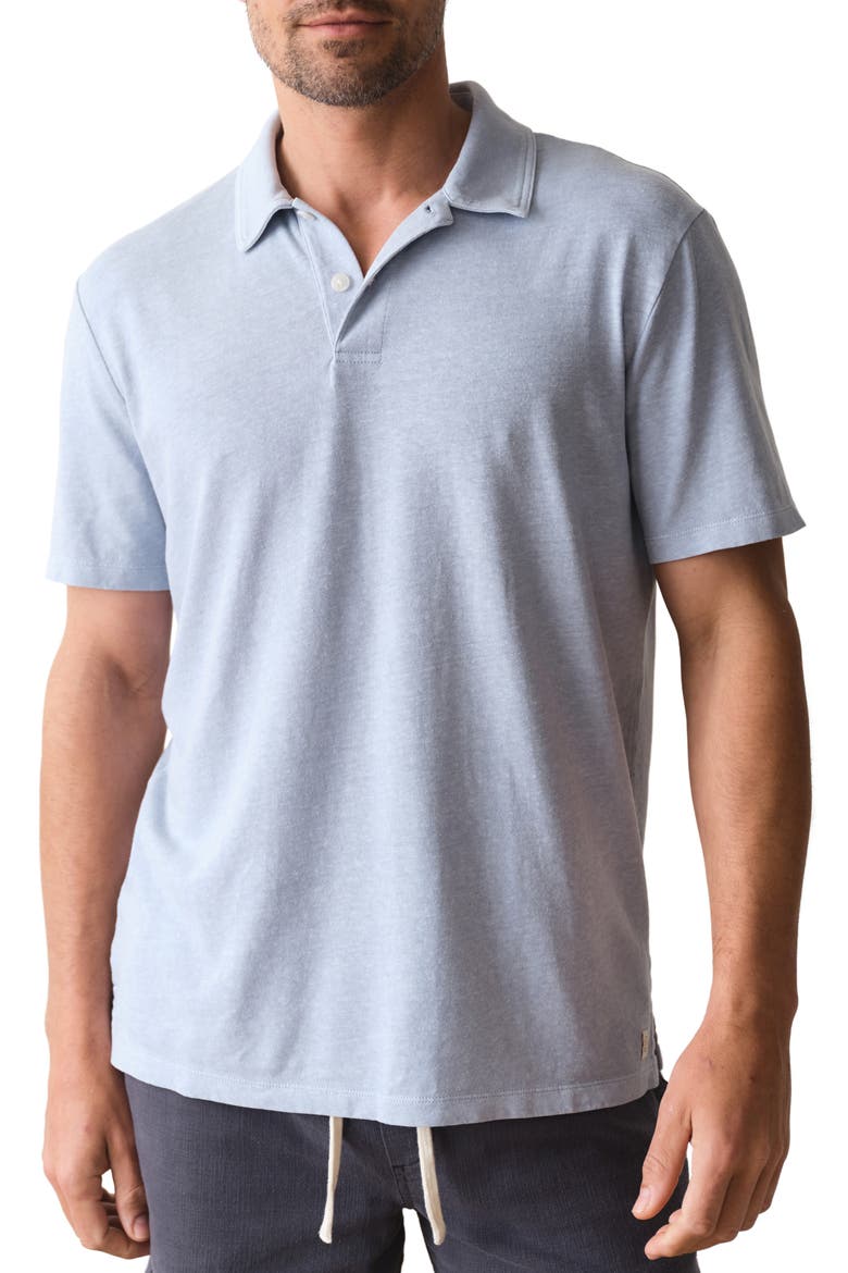 Hemp & Cotton Resort Polo, Main, color, SOFT CHAMBRAY