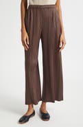 Issey Miyake Loop Pleated Wide Leg Ankle Pants