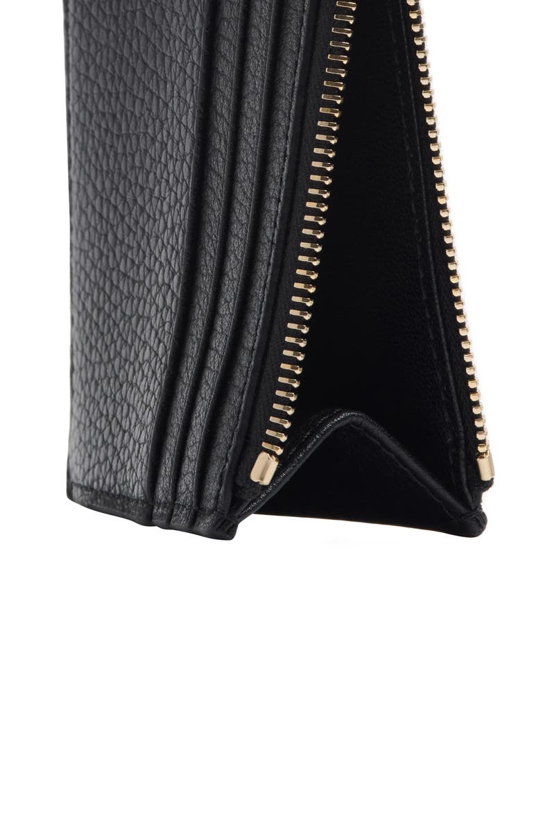 Valentino Garavani Rockstud Leather Coin Card Case, Alternate, color, Black