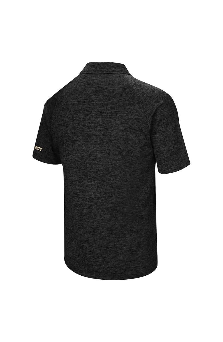 COLOSSEUM Men's Colosseum Black Vanderbilt Commodores Down Swing Raglan Polo, Alternate, color, Black