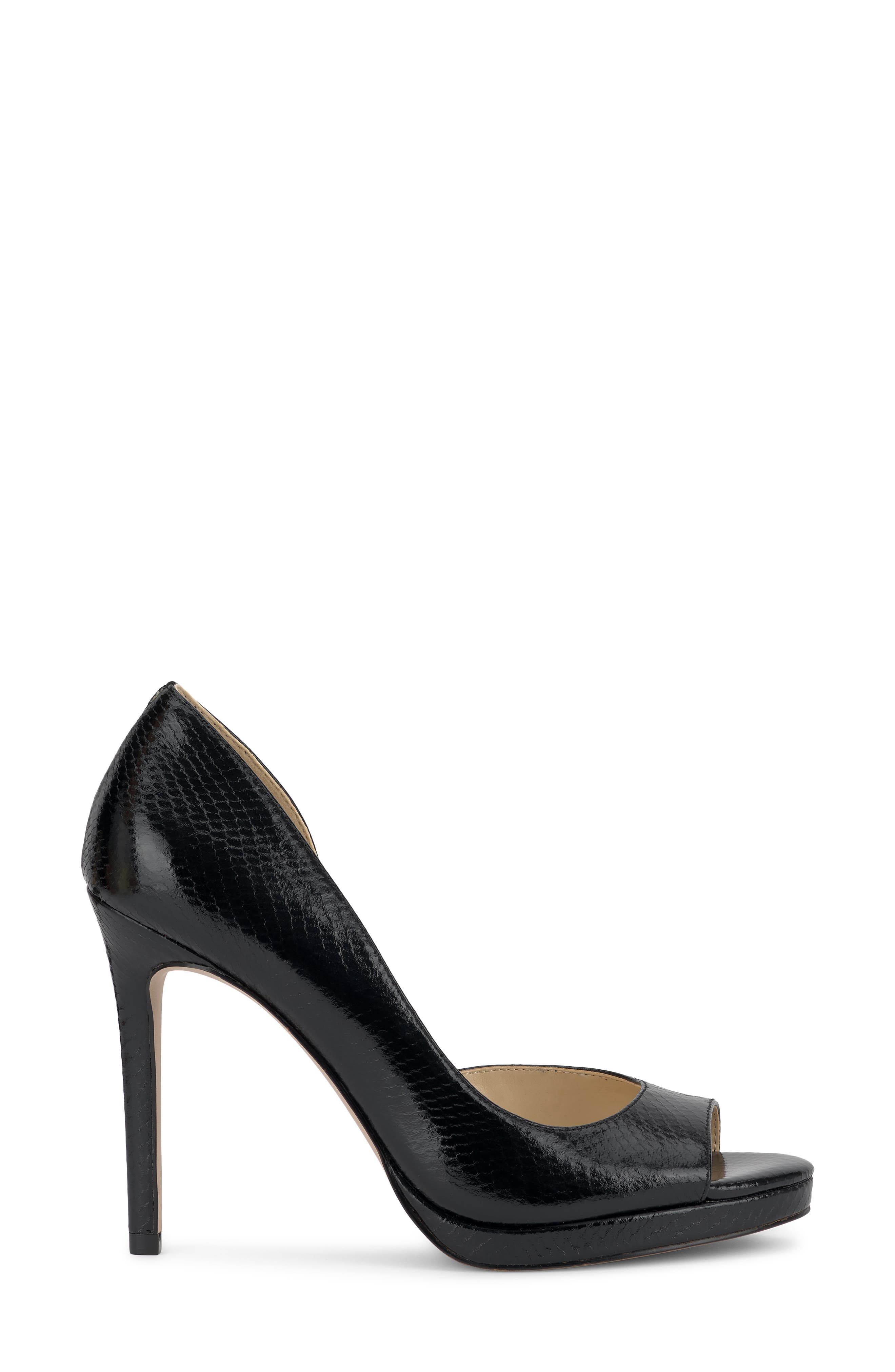 Kimli Half d'Orsay Platform Pump, Alternate, color, BLACK