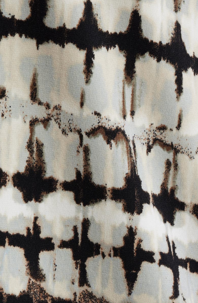 Anne Klein Abstract Print Pleat Front Shell, Alternate, color, 