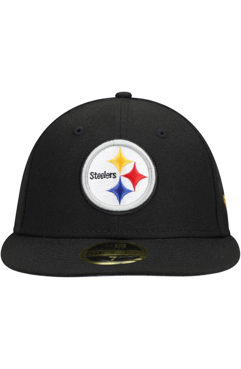 New Era Men's New Era Black Pittsburgh Steelers Omaha Low Profile 59FIFTY Fitted Hat, Alternate, color, 