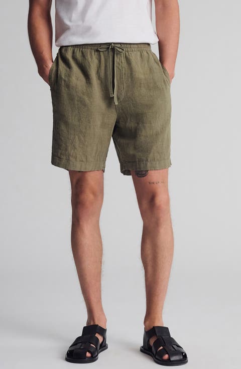 Drawstring Linen Shorts