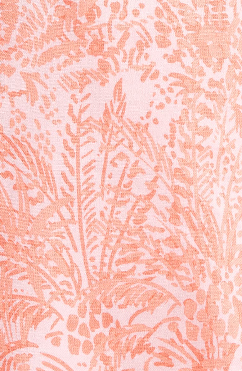 Tommy Bahama Palm A Dora Split Neck Linen Blend Dress, Alternate, color, Crystal Rose