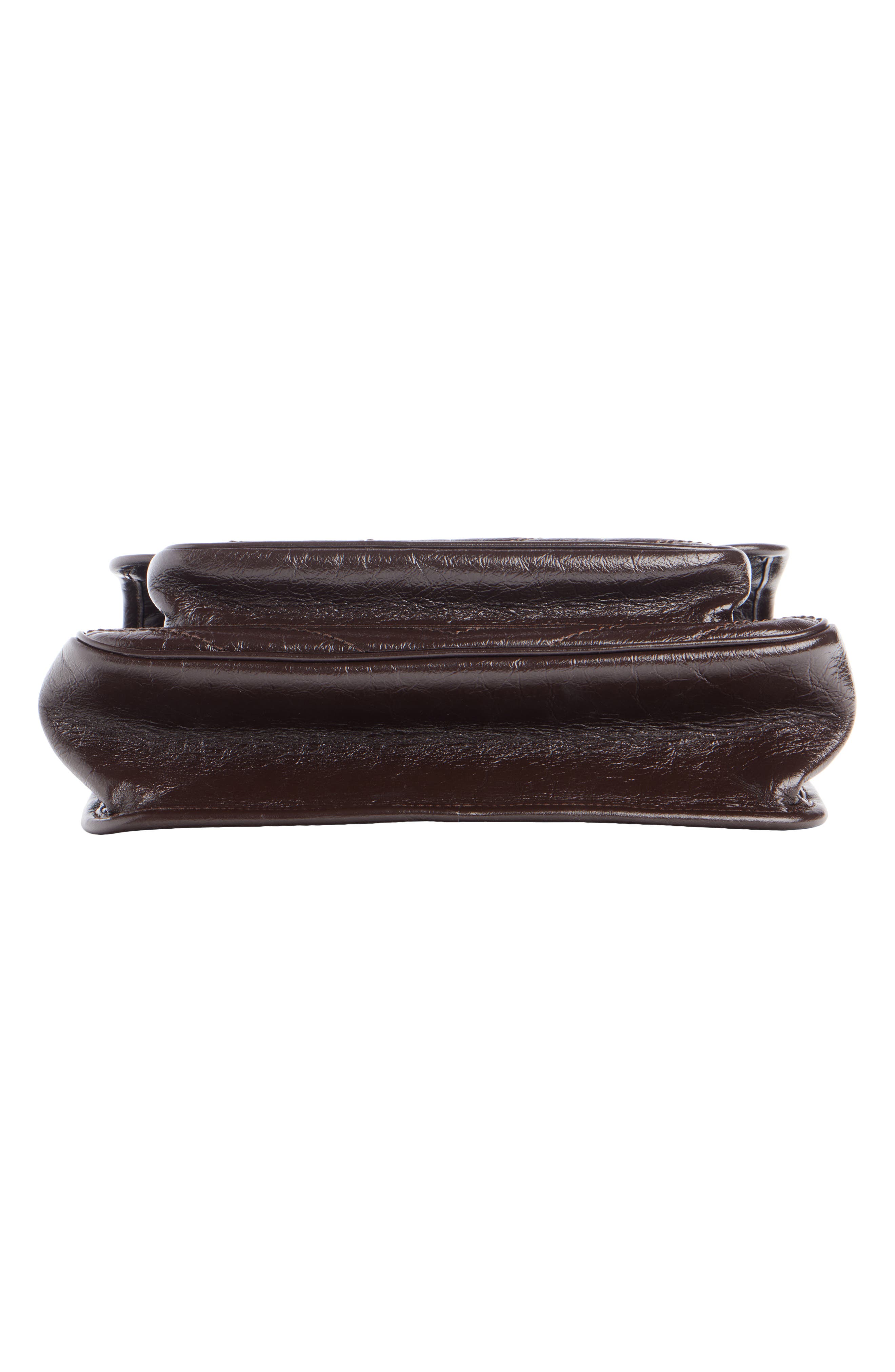 Medium Niki Leather Shoulder Bag, Alternate, color, DARK SWEET CHOCO