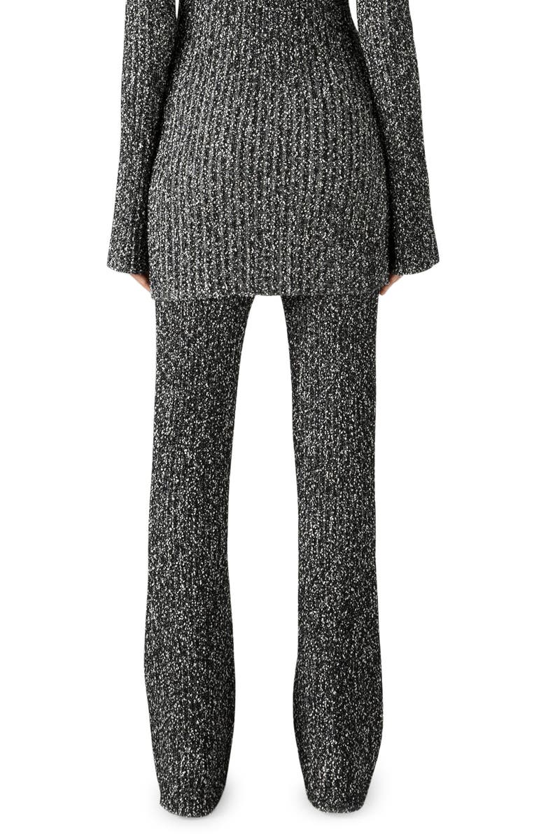 St. John Collection Tweed Rib Knit Pants, Alternate, color, 