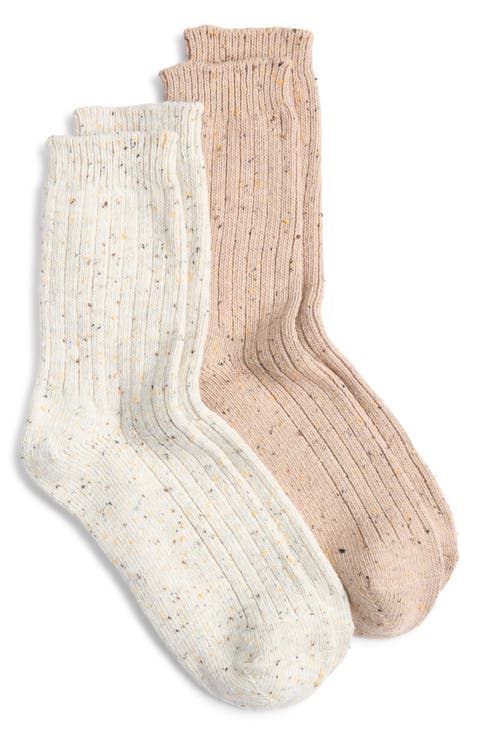 Nep Rib Assorted 2-Pack Crew Socks