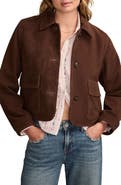 Lucky Brand Button Front Suede Jacket