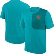 Nike Men's Nike Aqua Miami Dolphins Sideline UV Performance Coach Shirt