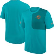 Nike Men's Nike Aqua Miami Dolphins Sideline UV Performance Coach Shirt