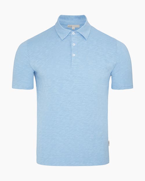 Onia Heavyweight Slub Polo In Blue