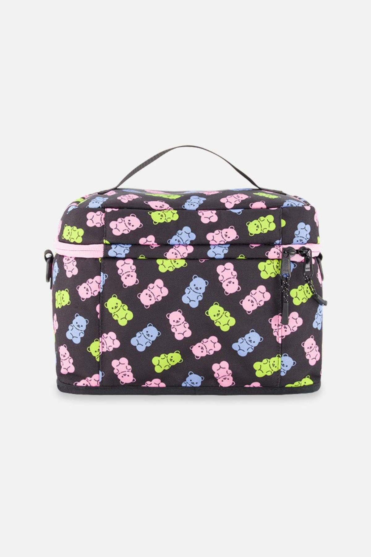 Deux par Deux Gummy Bears Whimsical Durable Everyday Lunch Box, Alternate, color, Black Printed Gummy Bears