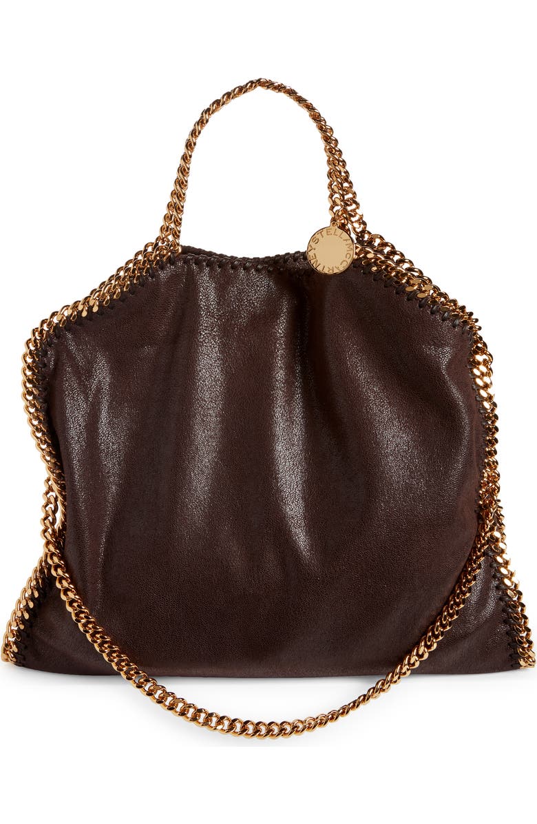 Stella McCartney Falabella Faux Leather Foldover Tote, Main, color,