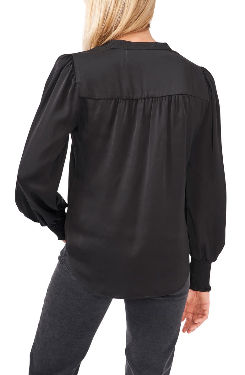 Vince Camuto Smock Cuff Rumpled Satin Blouse, Alternate, color, 