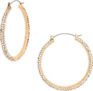 Panacea CZ Pavé Hoop Earrings