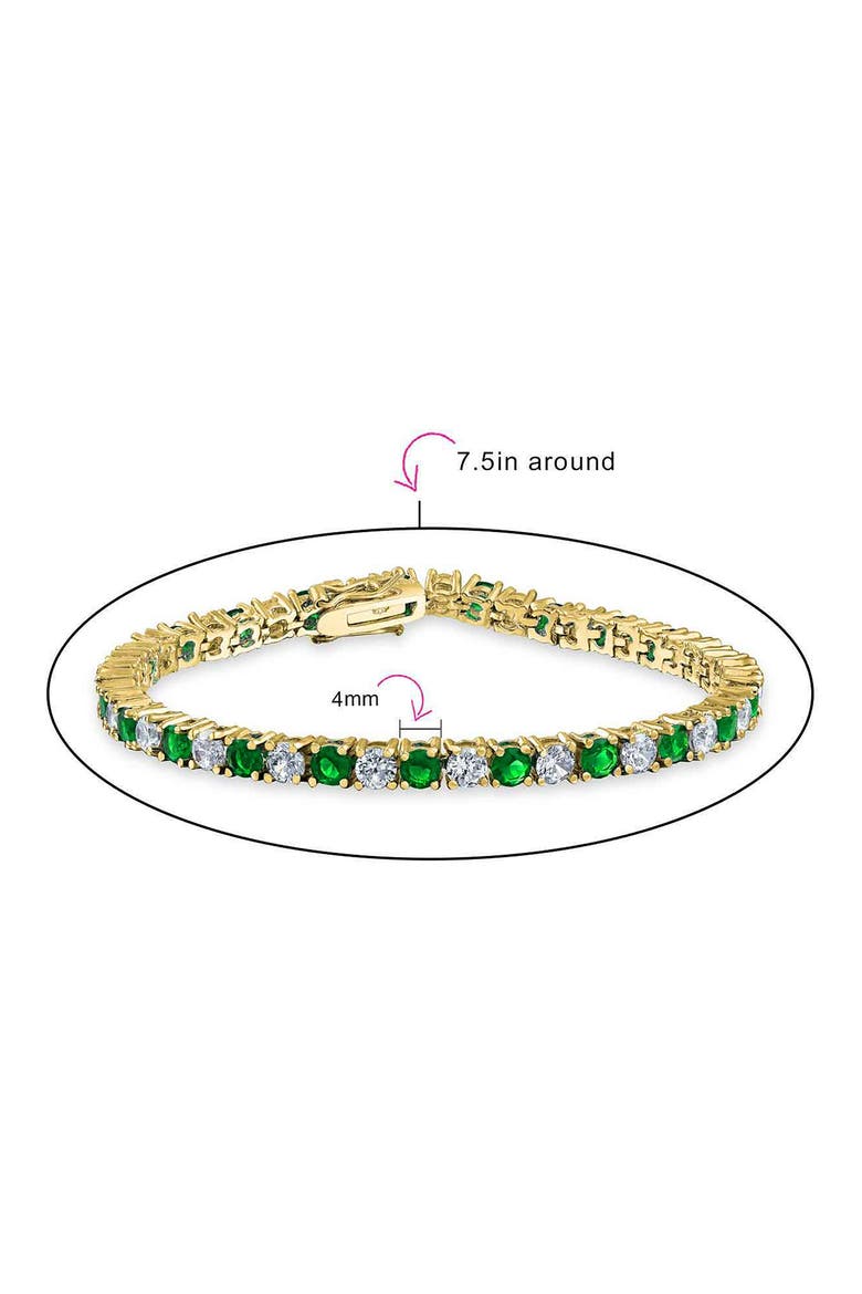CZ Tennis Bracelet, Alternate, color, GREEN