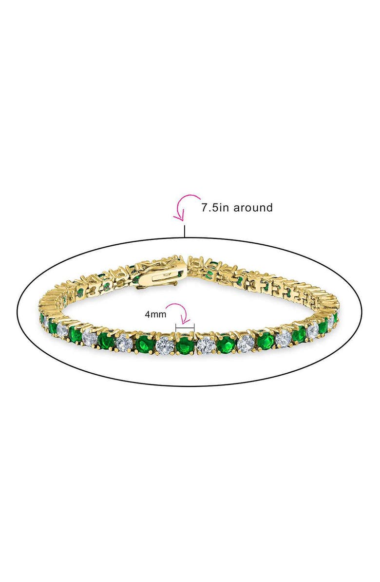 BLING JEWELRY CZ Tennis Bracelet, Alternate, color, Green
