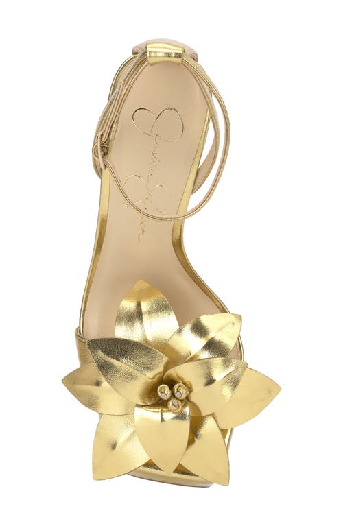 Jessica Simpson Camise Ankle Strap Platform Sandal In Gold