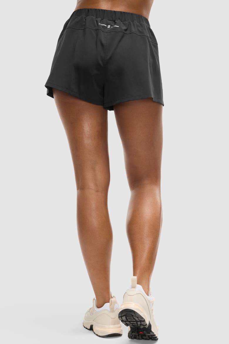 Output Geometric Run Short, Alternate, color, Black