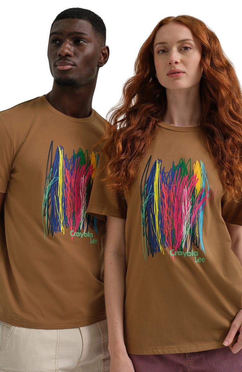 Lee x Crayola Graphic T-Shirt, Alternate, color, Raw Umber