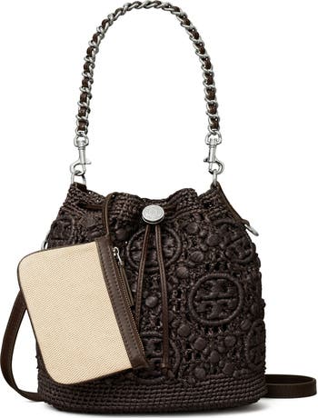 Tory Burch T Monogram Raffia Bucket Bag | Nordstrom