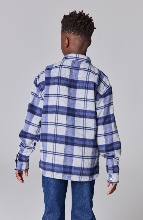 Smallsaints By Allsaints Kids' Plaid Flannel Button-up Shirt & T-shirt Set In Blue