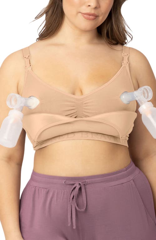 Kindred Bravely Busty Contour Hands-free Pumping & Nursing Bra- Sizing Options Available In Brown