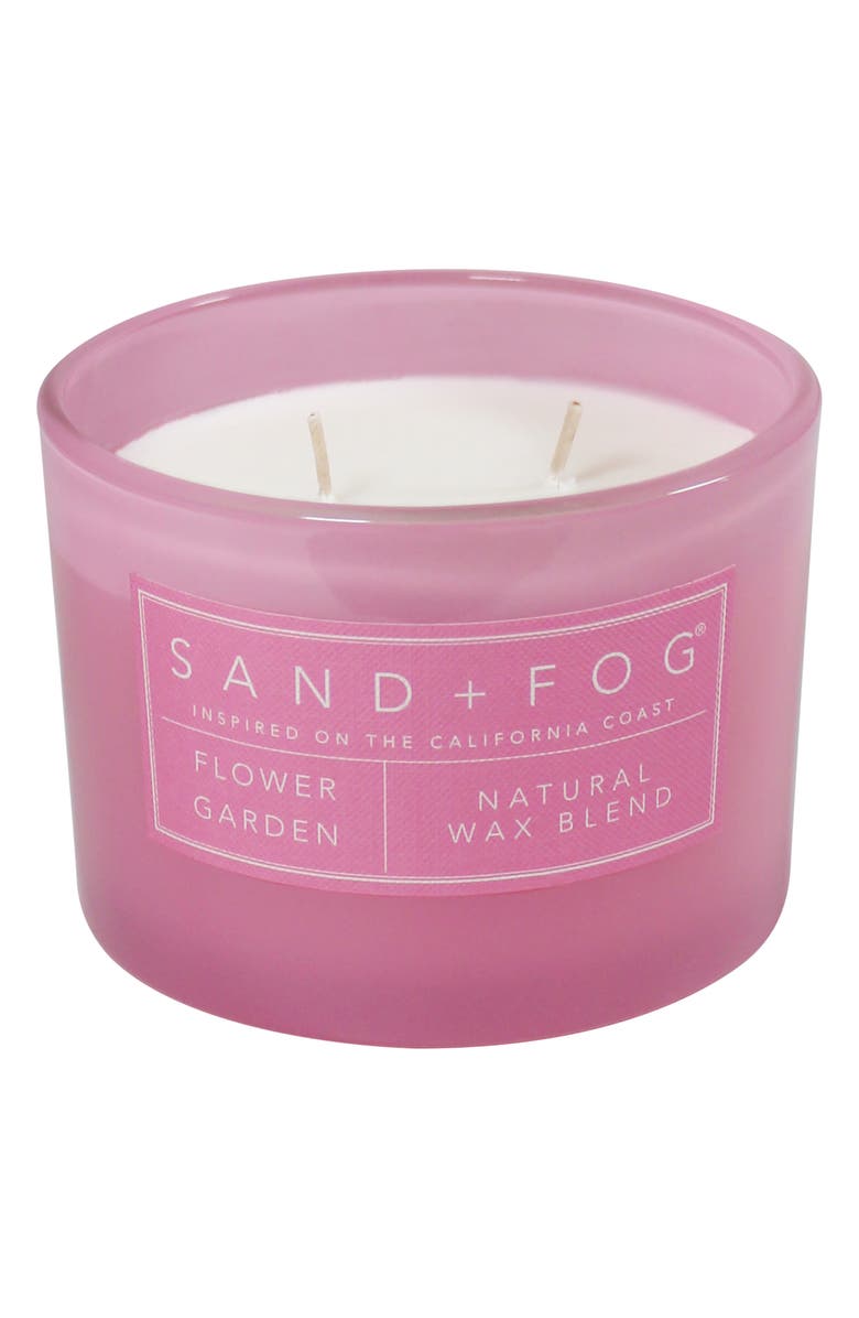 SAND AND FOG Novelty Wood Top Scented Candle, Main, color, Flower Garden