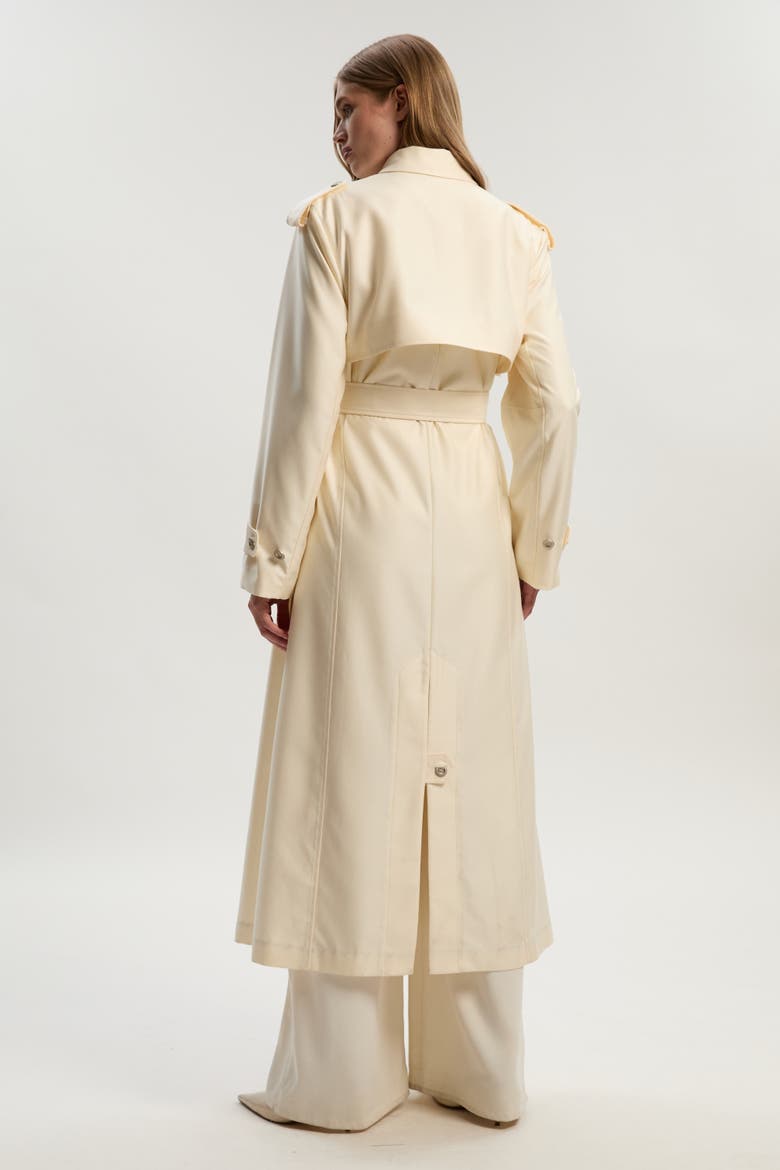 Soft Signature Trench Coat, Alternate, color, Ivory