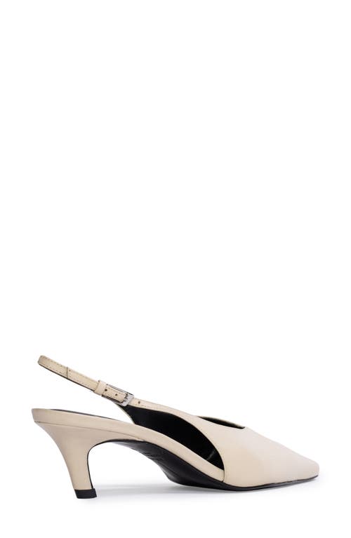 Black Suede Studio Calfskin Kitten Slingback Pumps In Swan Nappa Leather
