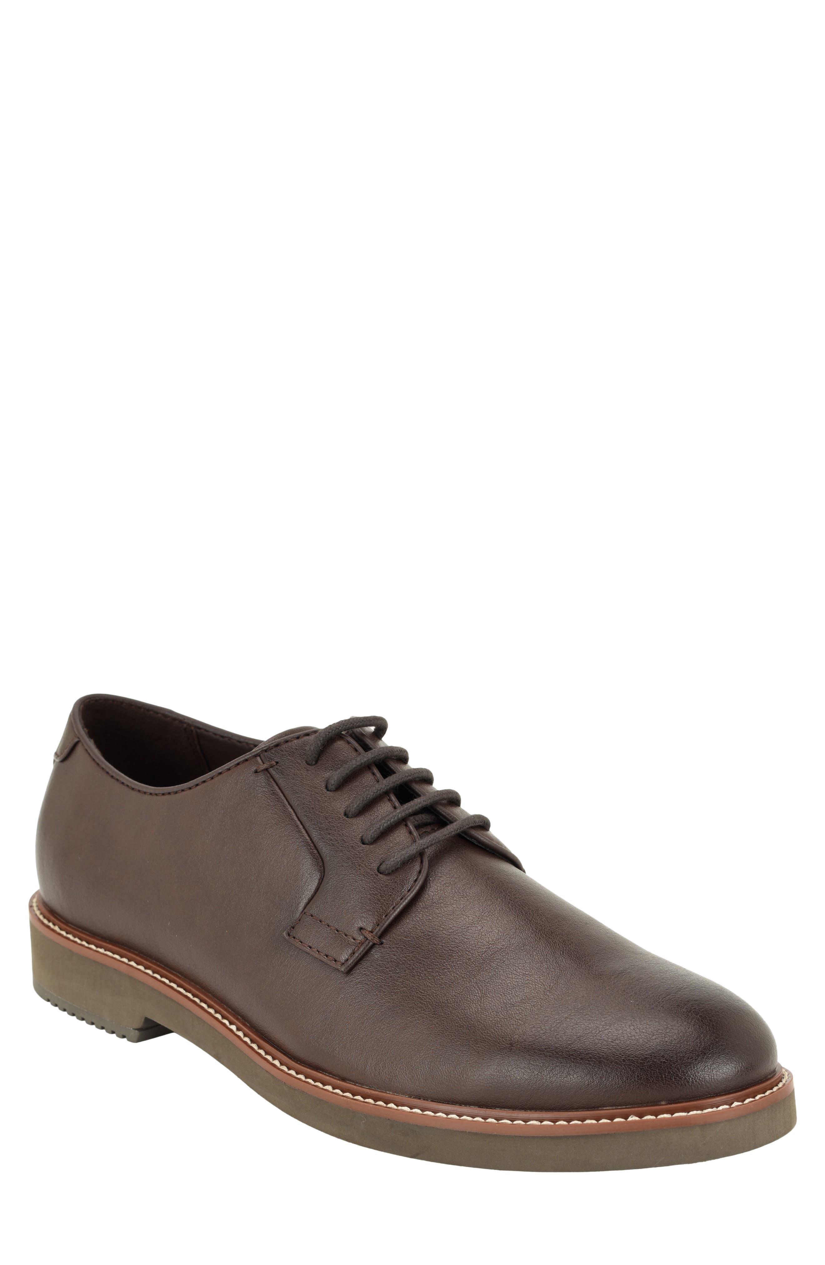 Torrean Plain Toe Faux Leather Derby