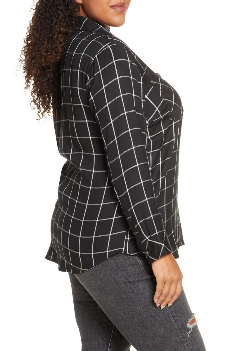 Sanctuary New Generation Plaid Boyfriend Shirt, Alternate, color,
