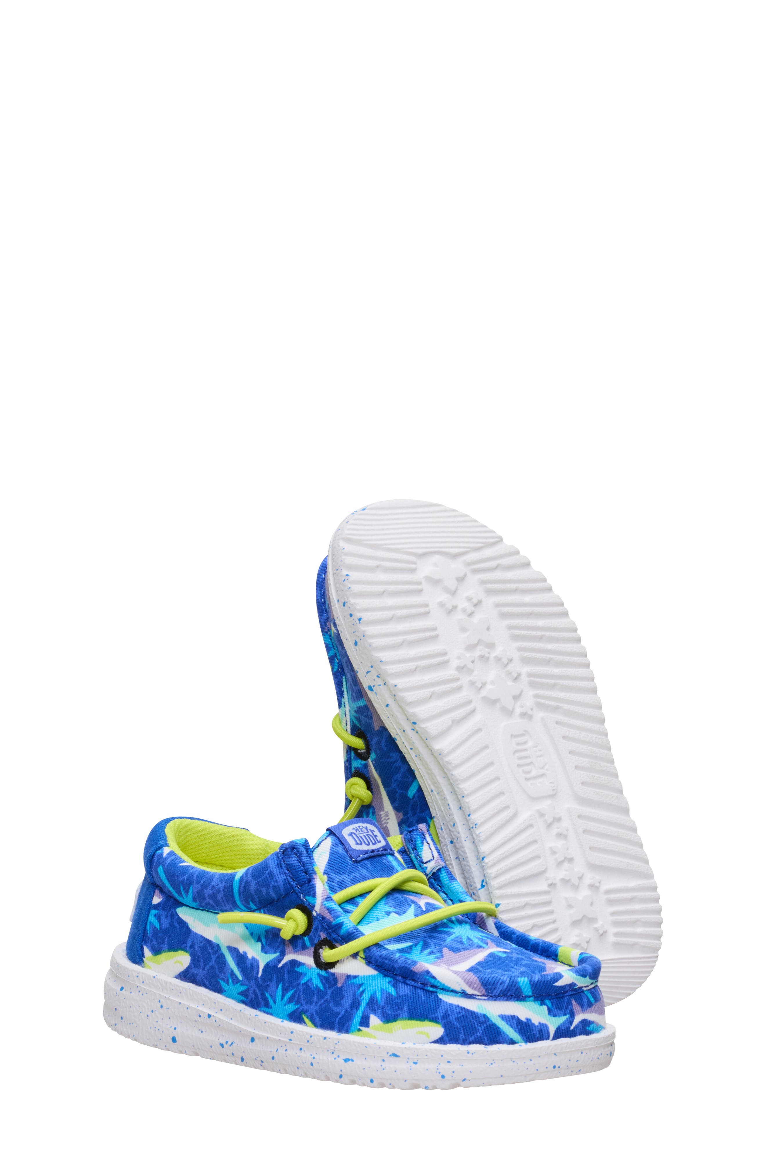 Hey Dude Kids' Wally T Shark Attack Slip-On, Alternate, color, 