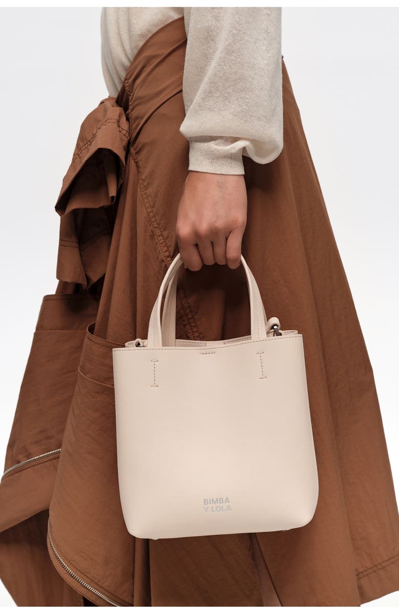 Bimba y Lola Small leather Chihuahua Bag SS26, Alternate, color, Sand