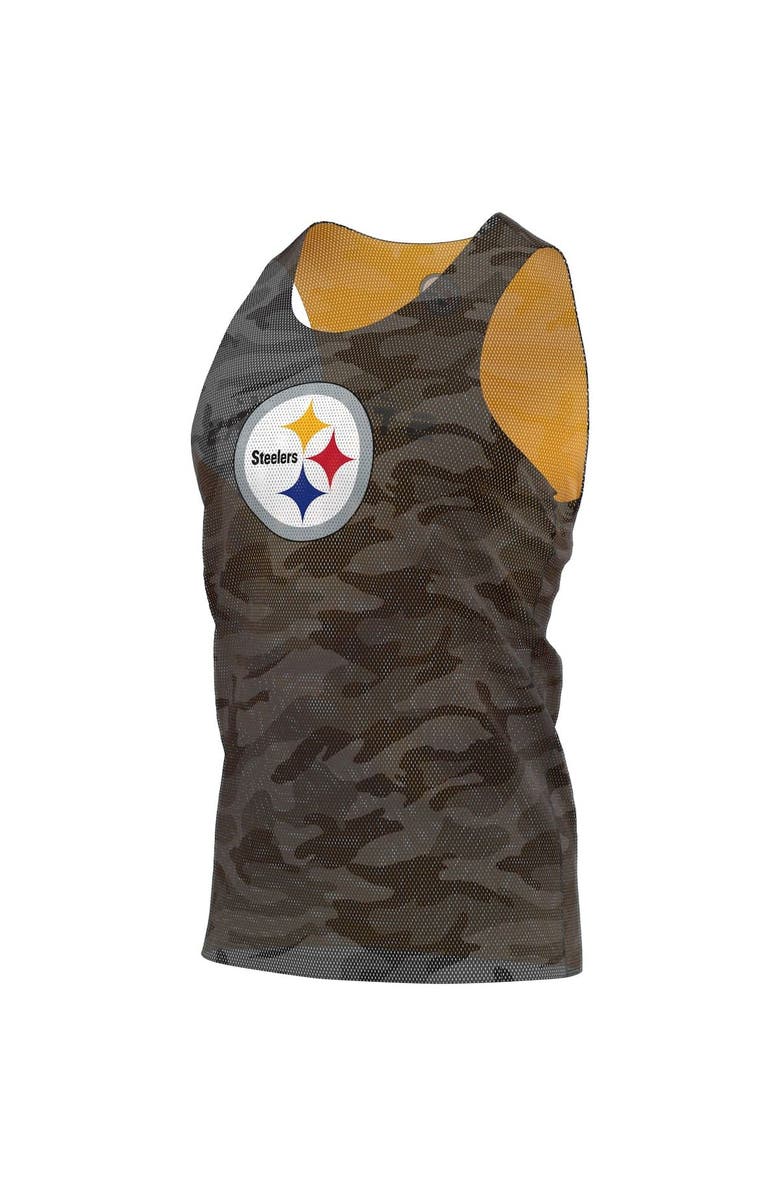 FOCO Men's FOCO Black/Gold Pittsburgh Steelers Reversible Mesh Tank Top, Alternate, color, 