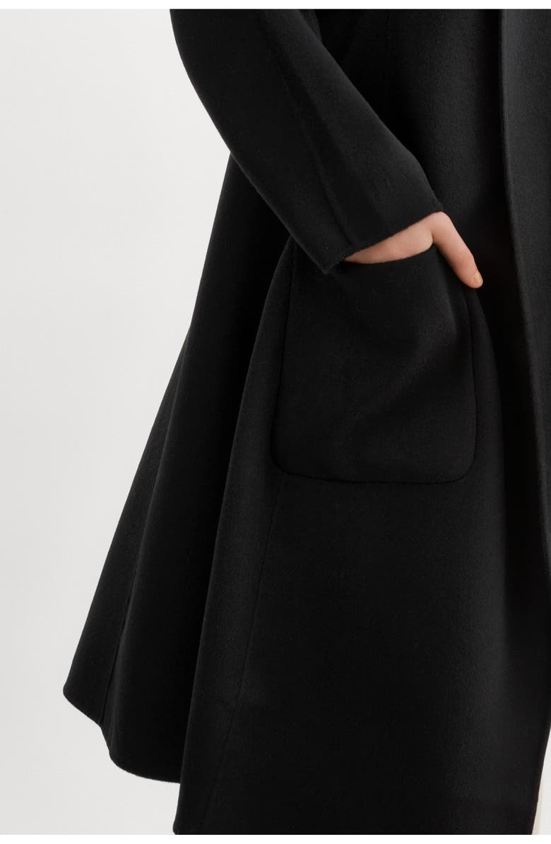 LAMARQUE Thara | Shawl Collar Wool Coat, Alternate, color, Black