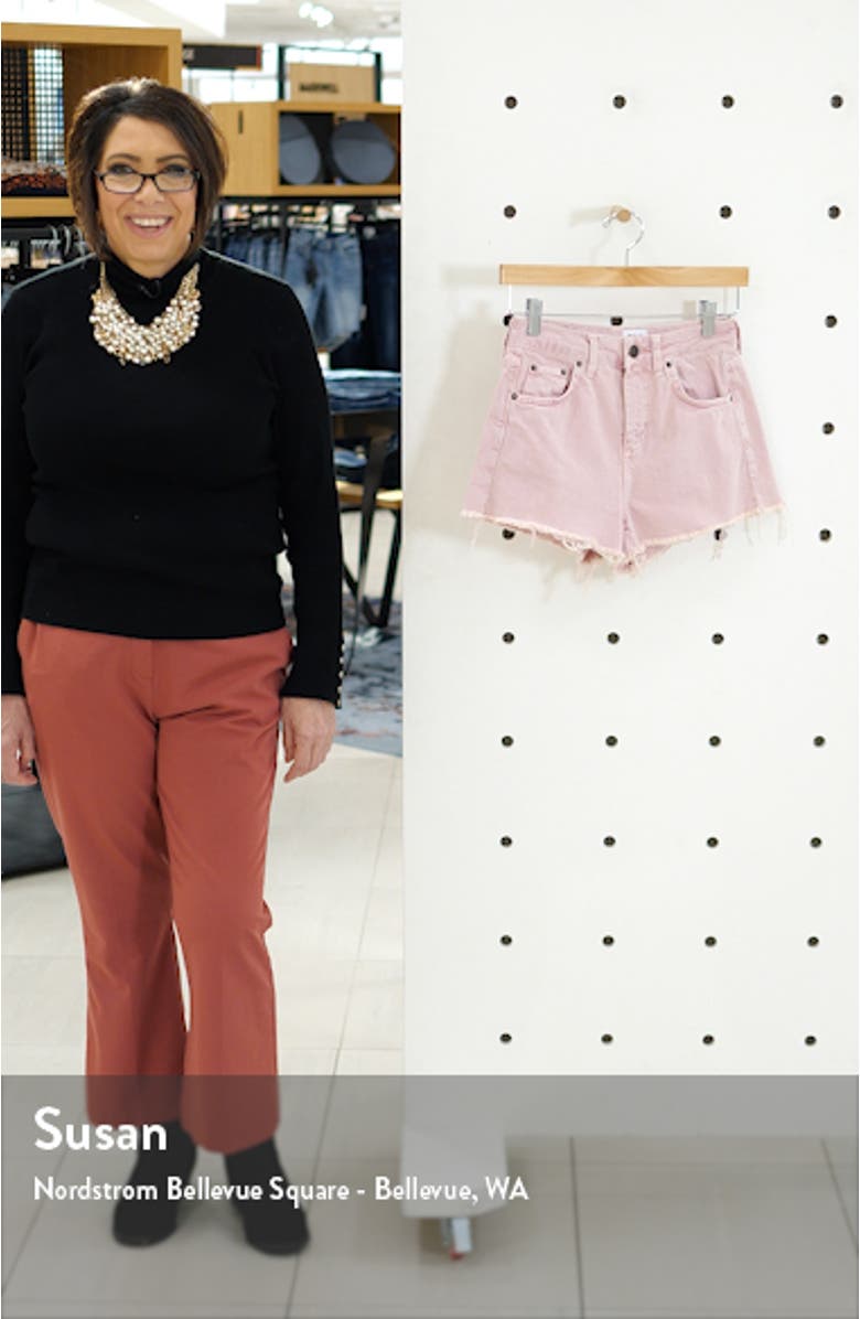 High Waist Denim Mom Shorts, sales video thumbnail